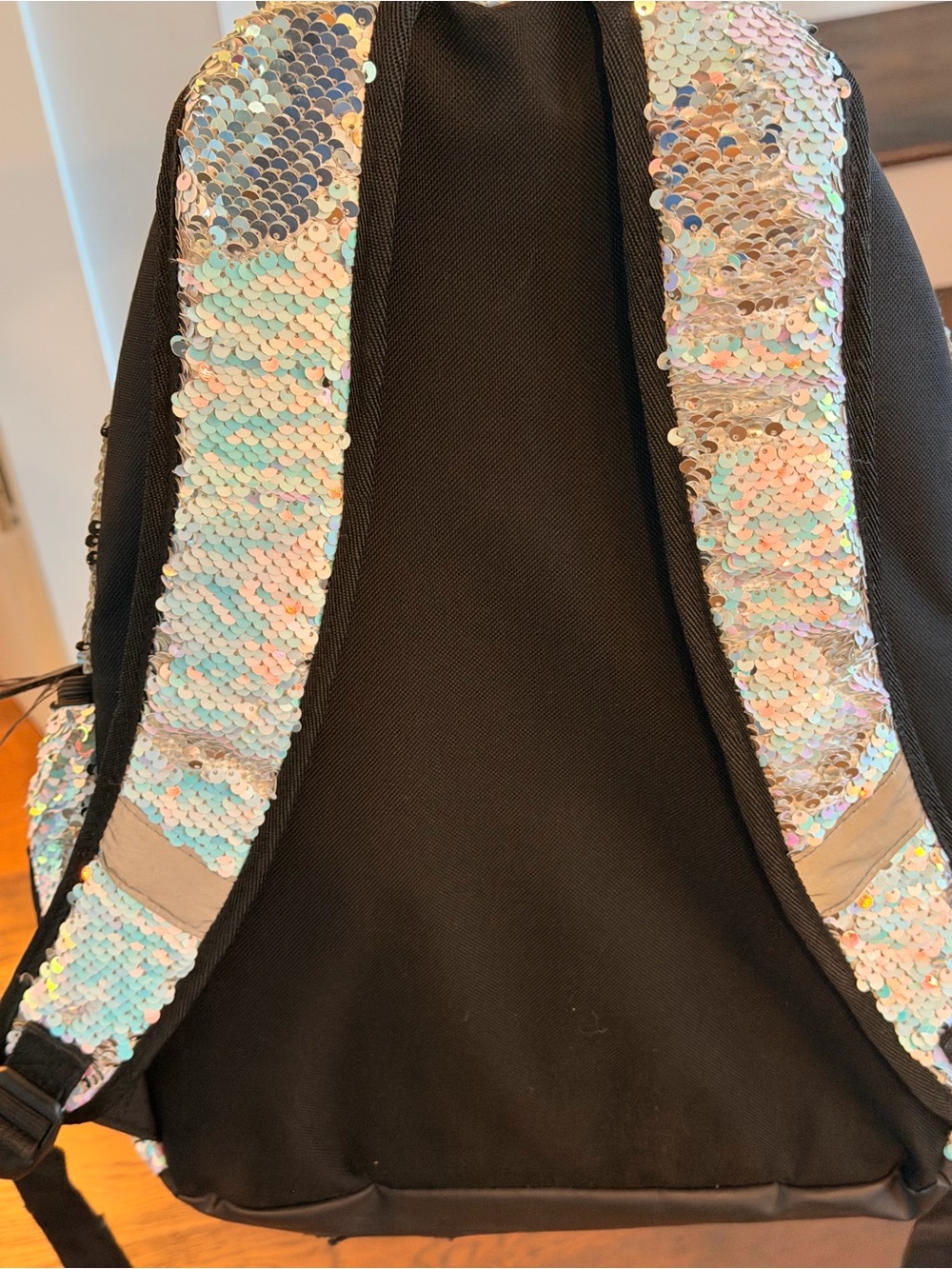 Justice Iridescent Sequin Backpack - Holographic Silver - Picture 2 of 2